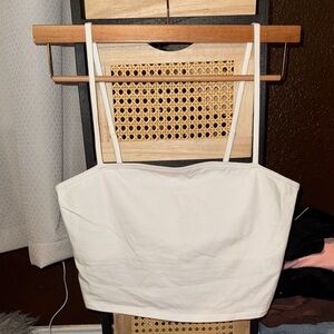 BDG White Crop Fitted Camisole